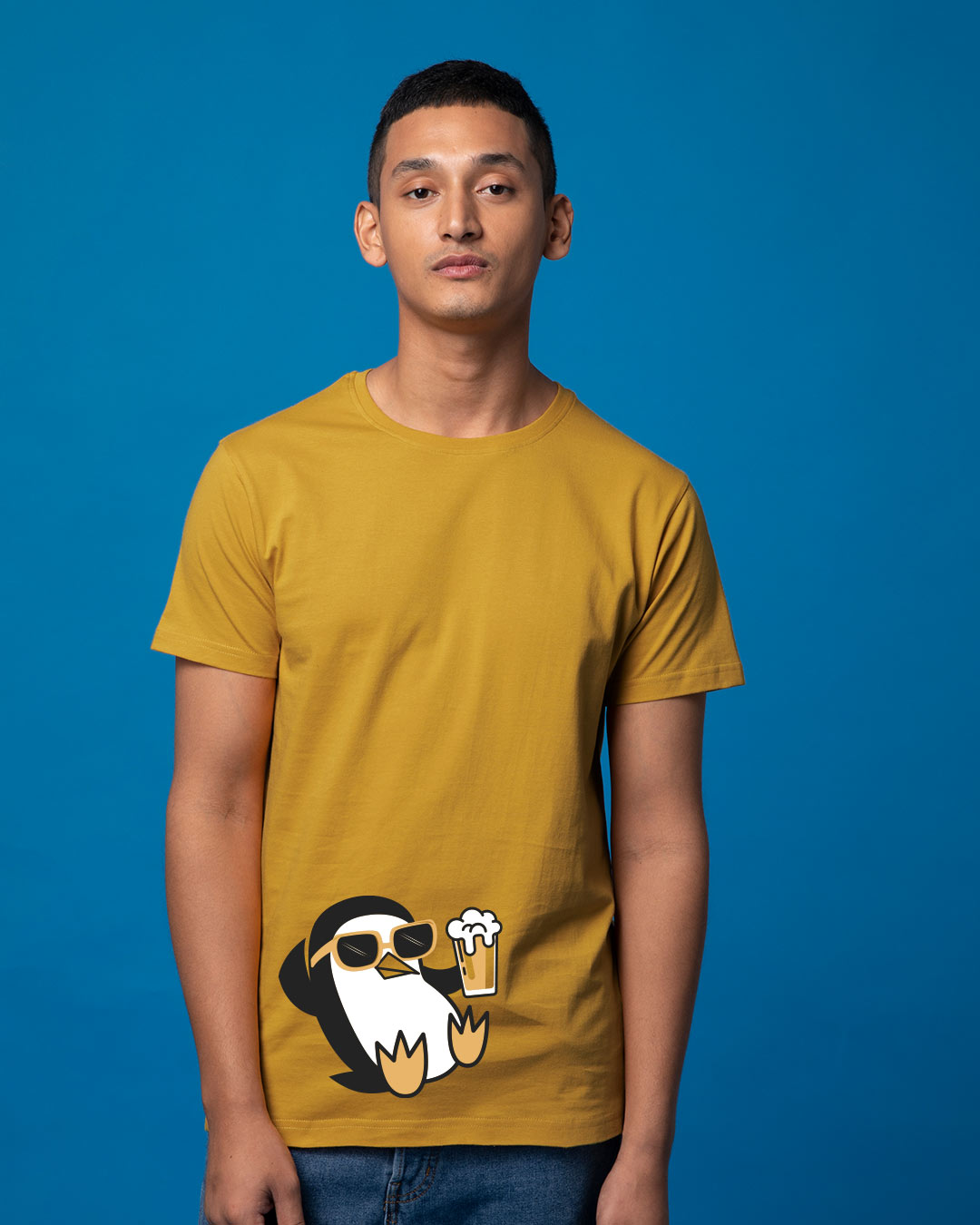Shop Chillax Penguin Half Sleeve T-Shirt-Back