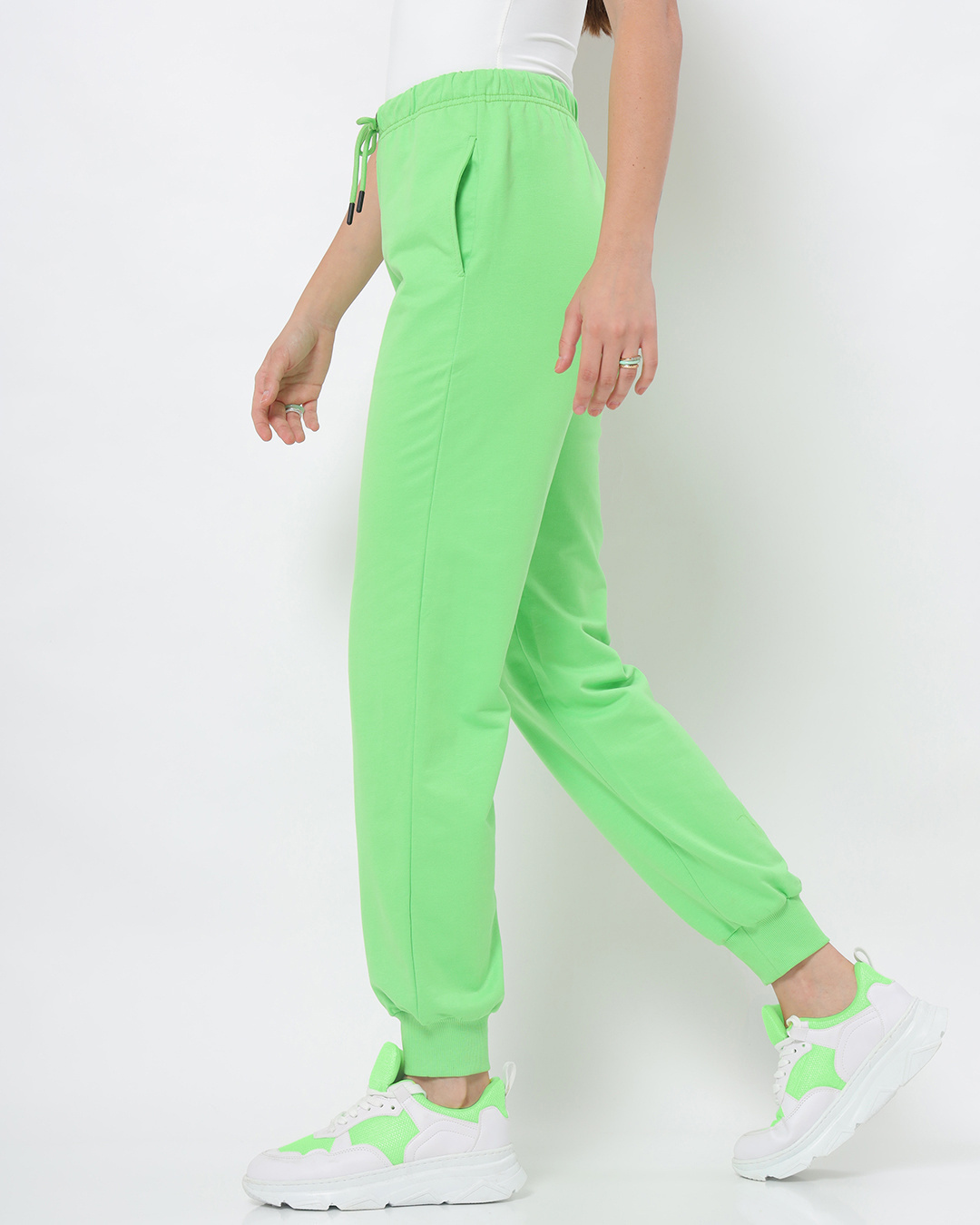 Shop Chilled Out Green High Waist Jogger-Back