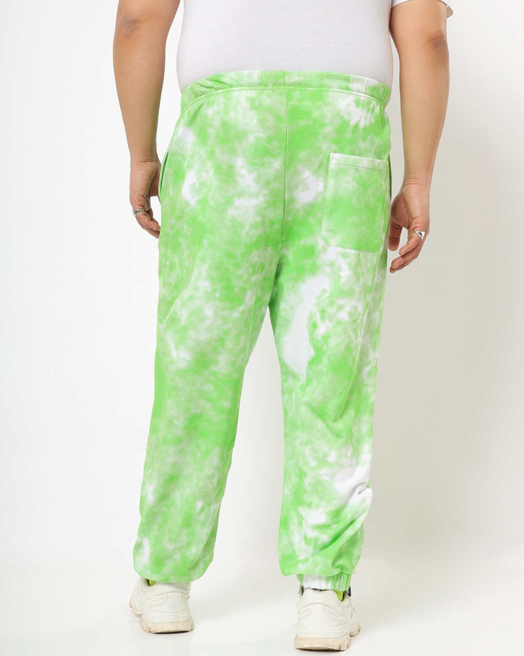 Shop Chilled Out Green Plus Size Tie & Dye Joggers-Back