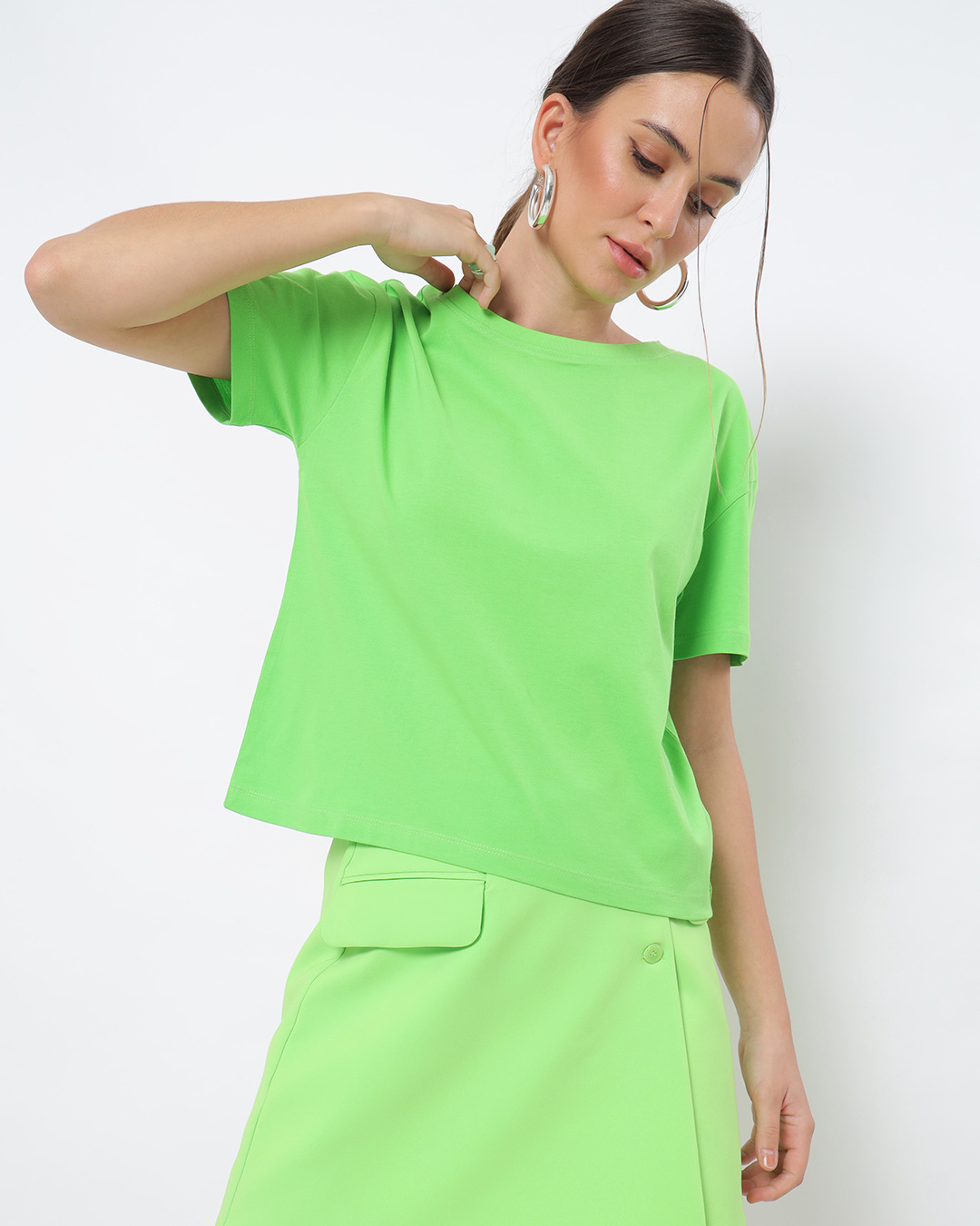 Buy Chilled Out Green Short Top for Women Jasmine Green Online at Bewakoof
