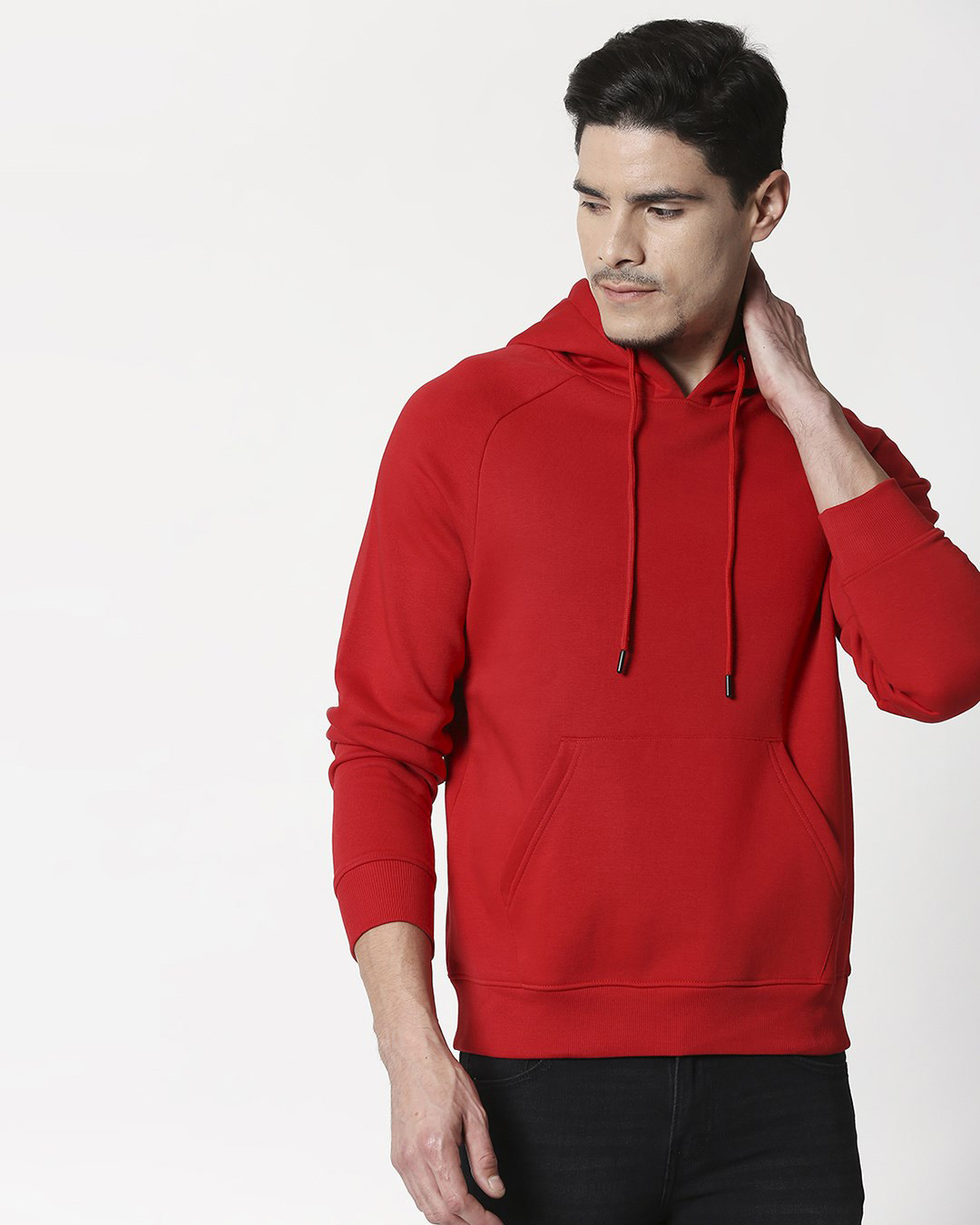 

Chilli Pepper Basic Hoodie Sweatshirt Men' Plain Hoodie Sweatshirt Bewakoof.com, Red