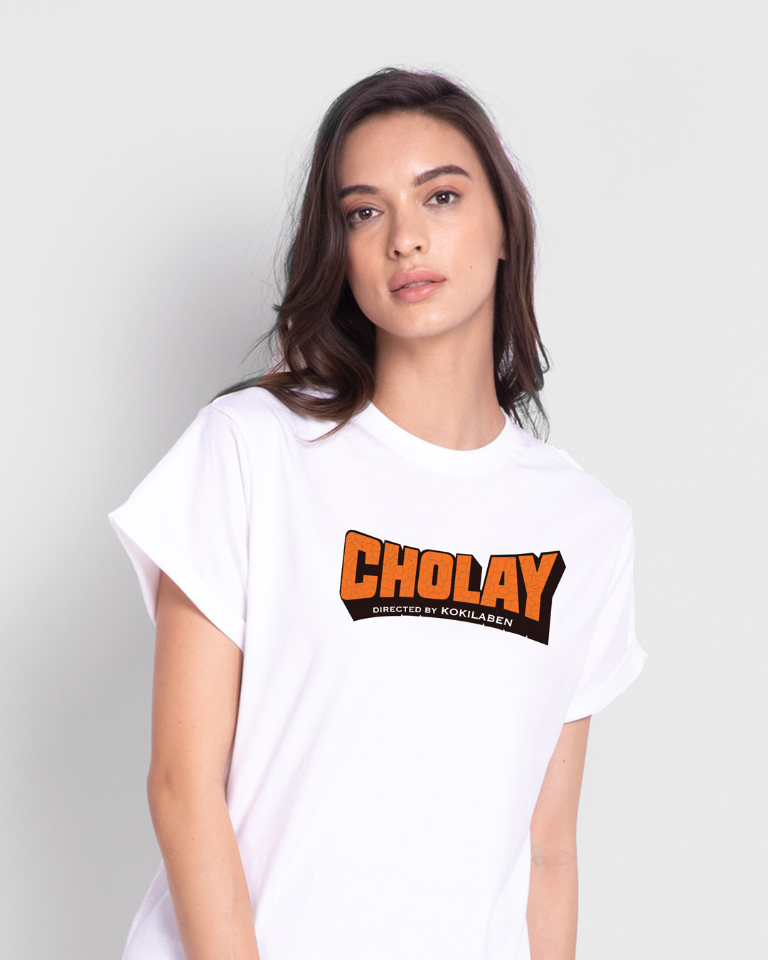 Buy Cholay Boyfriend T-Shirt White Online at Bewakoof
