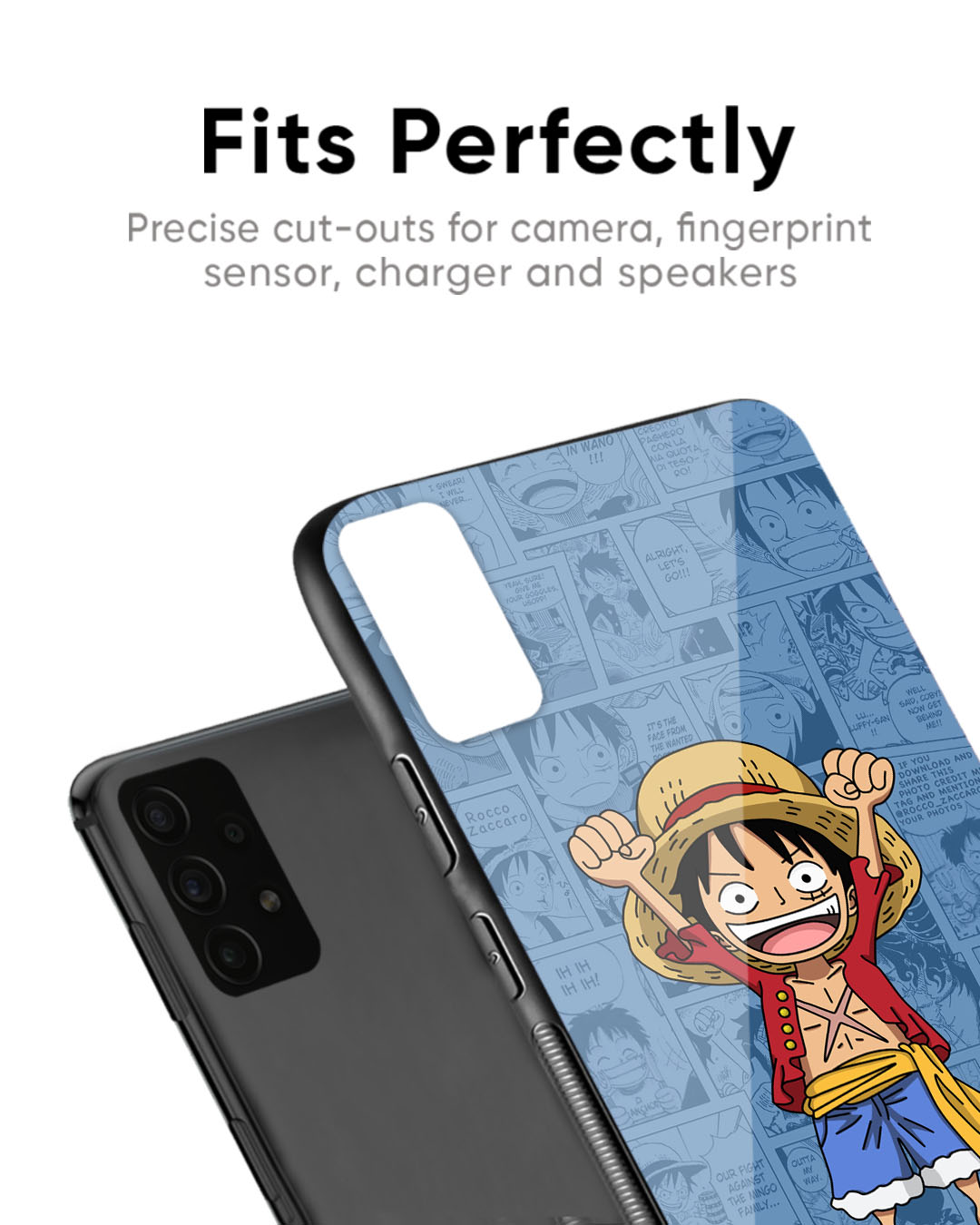 Shop Chubby Anime Premium Glass Case for Poco F5 5G (Shock Proof, Scratch Resistant)-Back