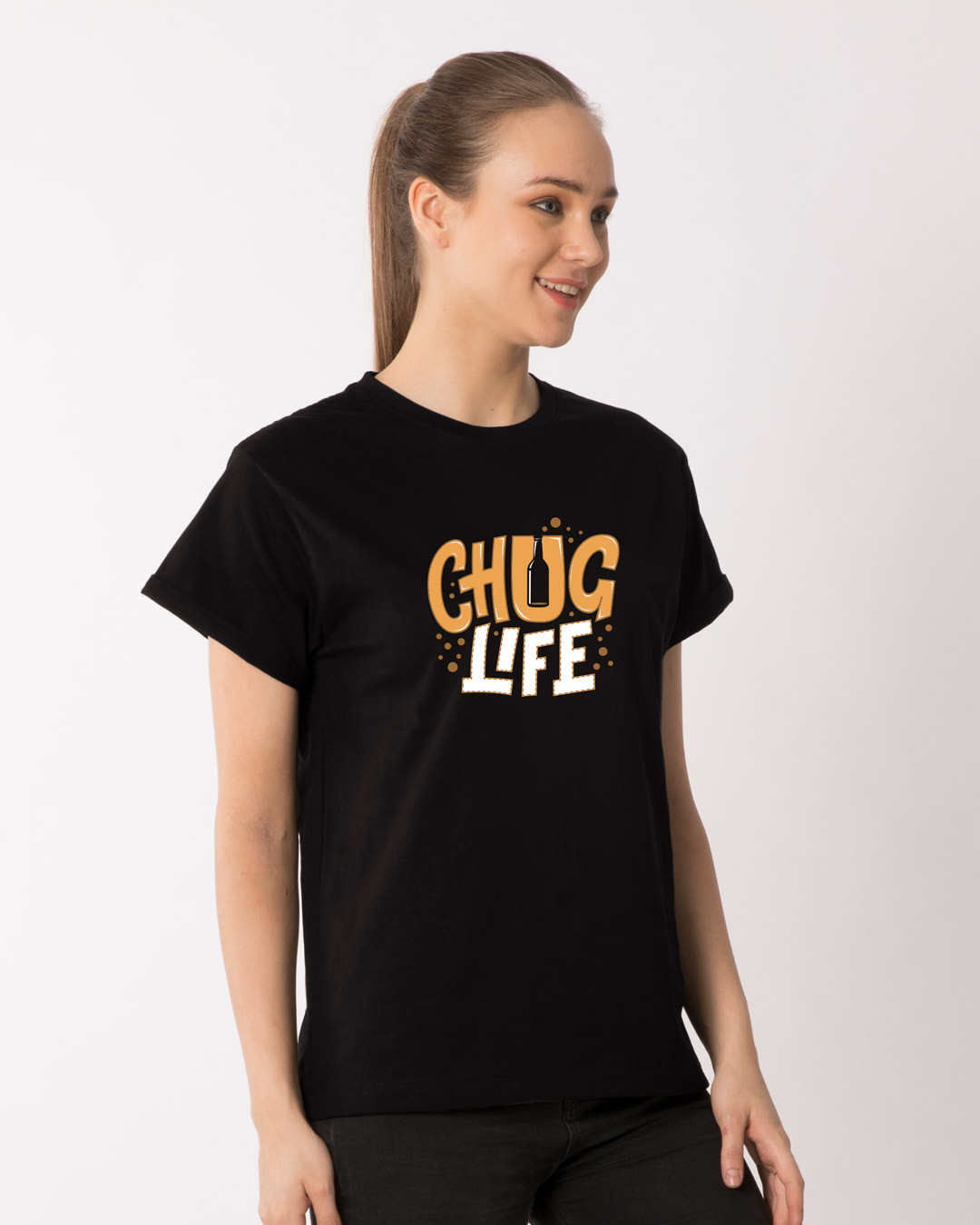 Shop Chug Life Boyfriend T-Shirt-Back