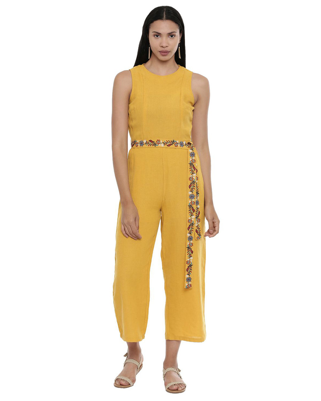 Buy Bright Feelings Phulkari Women's Jumpsuit for Women Yellow Online ...