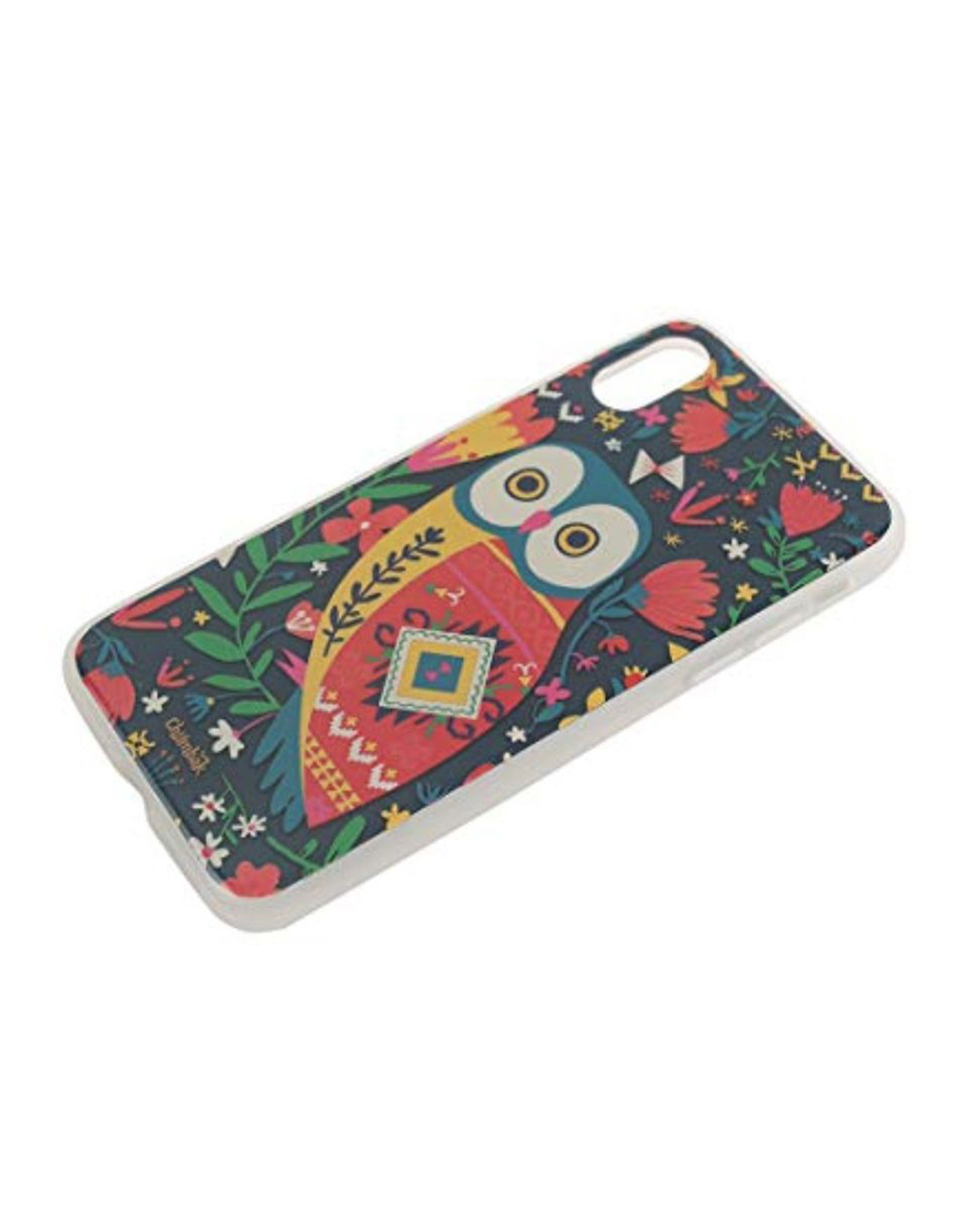 Shop Iphone X Floral Owl Mobile Cover-Back