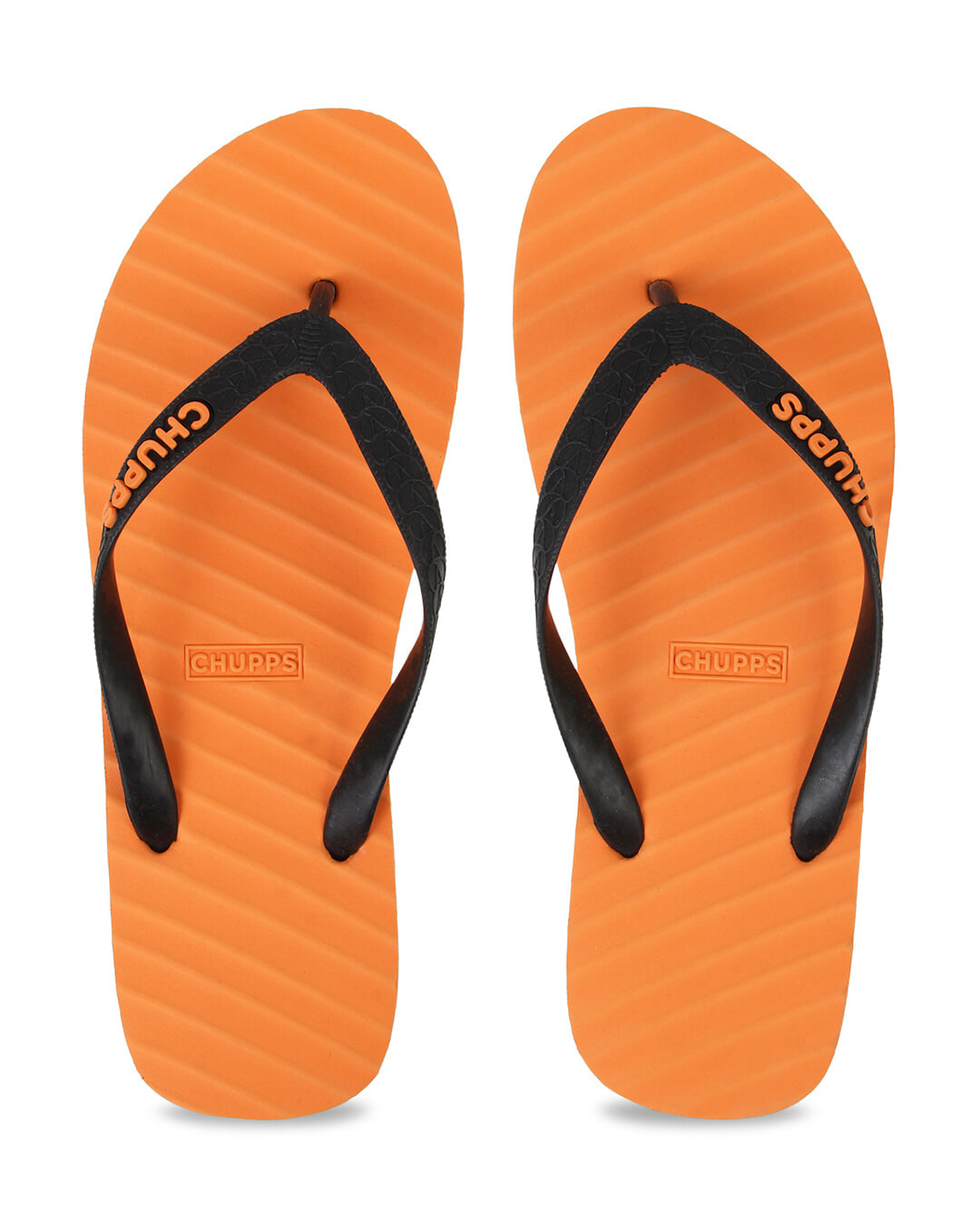 Buy Chupps Men's Banana Leaf Orange Flip Flops Online in India at Bewakoof