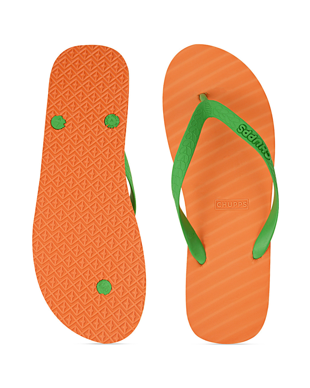 Shop Men's Orange Regular Flip Flops-Back