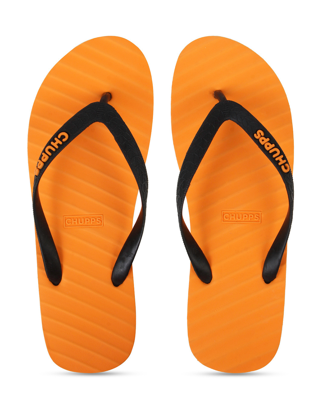 Buy Chupps Women's Banana Leaf Light Orange Flip Flops Online in India ...