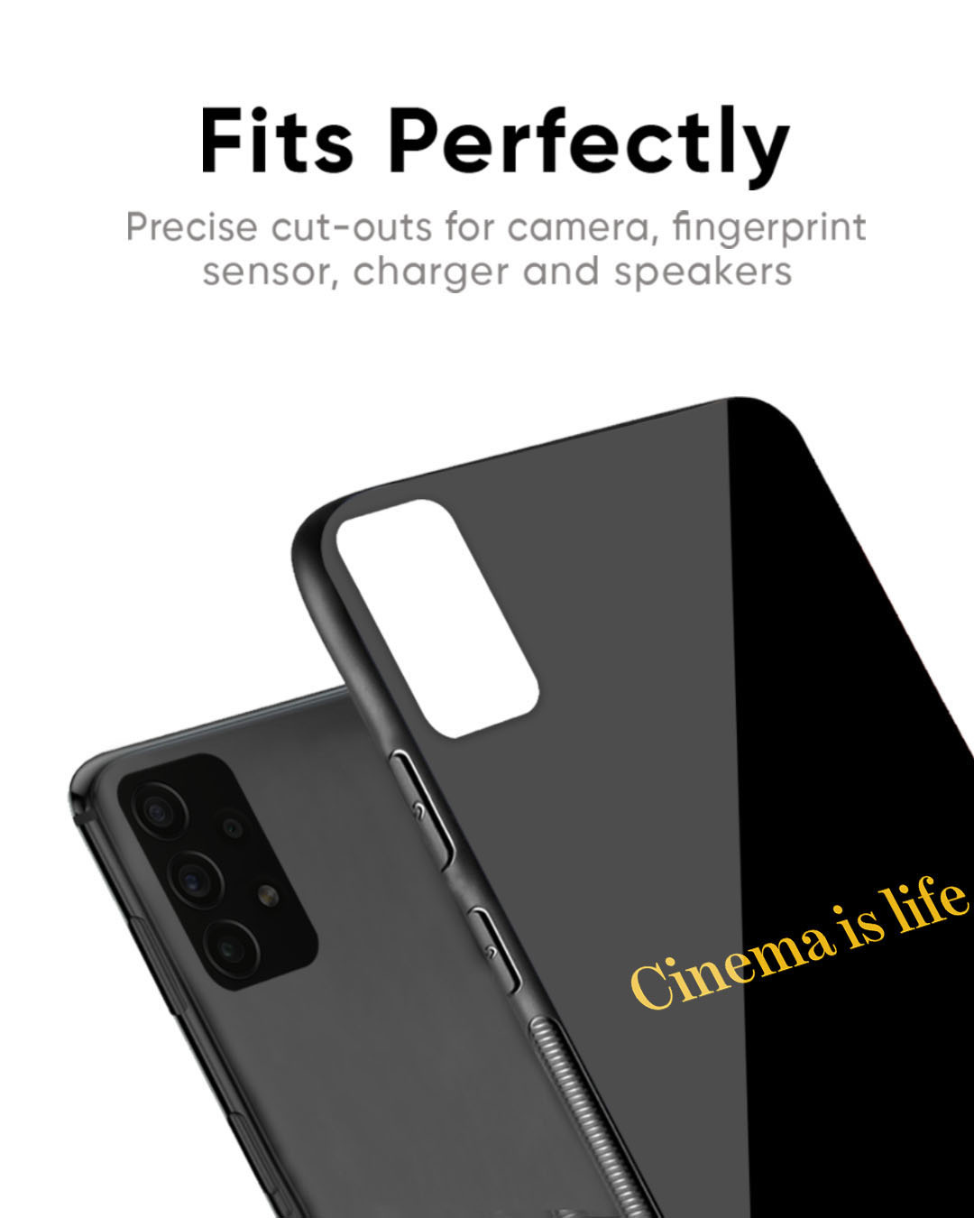 Shop Cinema Is Life Premium Glass Case for OnePlus 6T(Shock Proof, Scratch Resistant)-Back