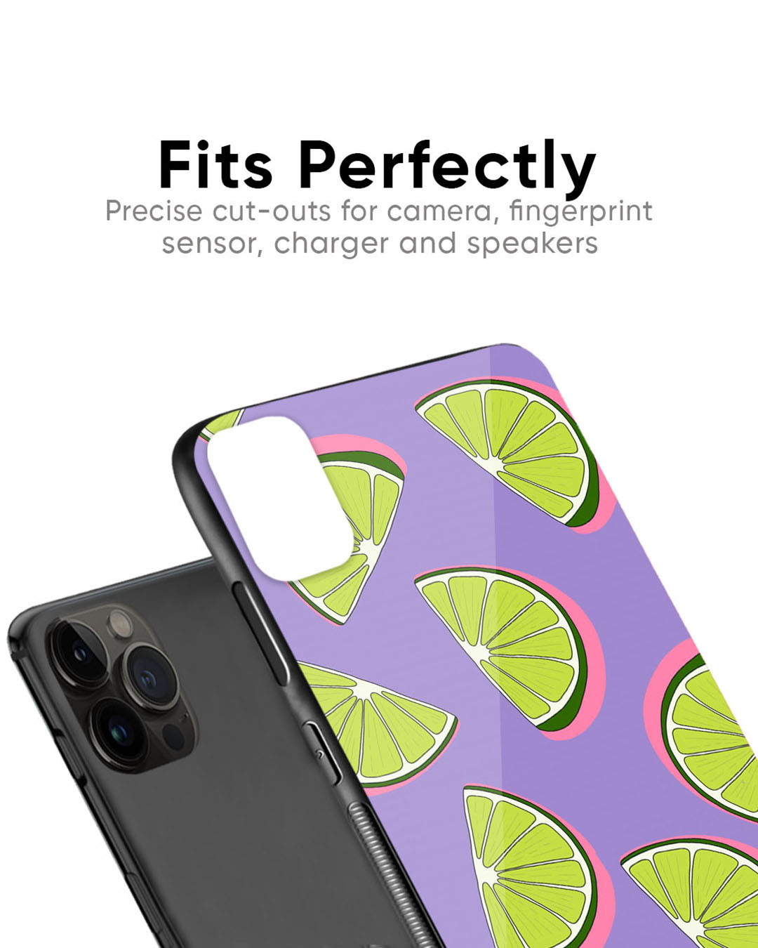 Shop Citrus Pattern Premium Glass Case for Apple iPhone 11 (Shock Proof, Scratch Resistant)-Back