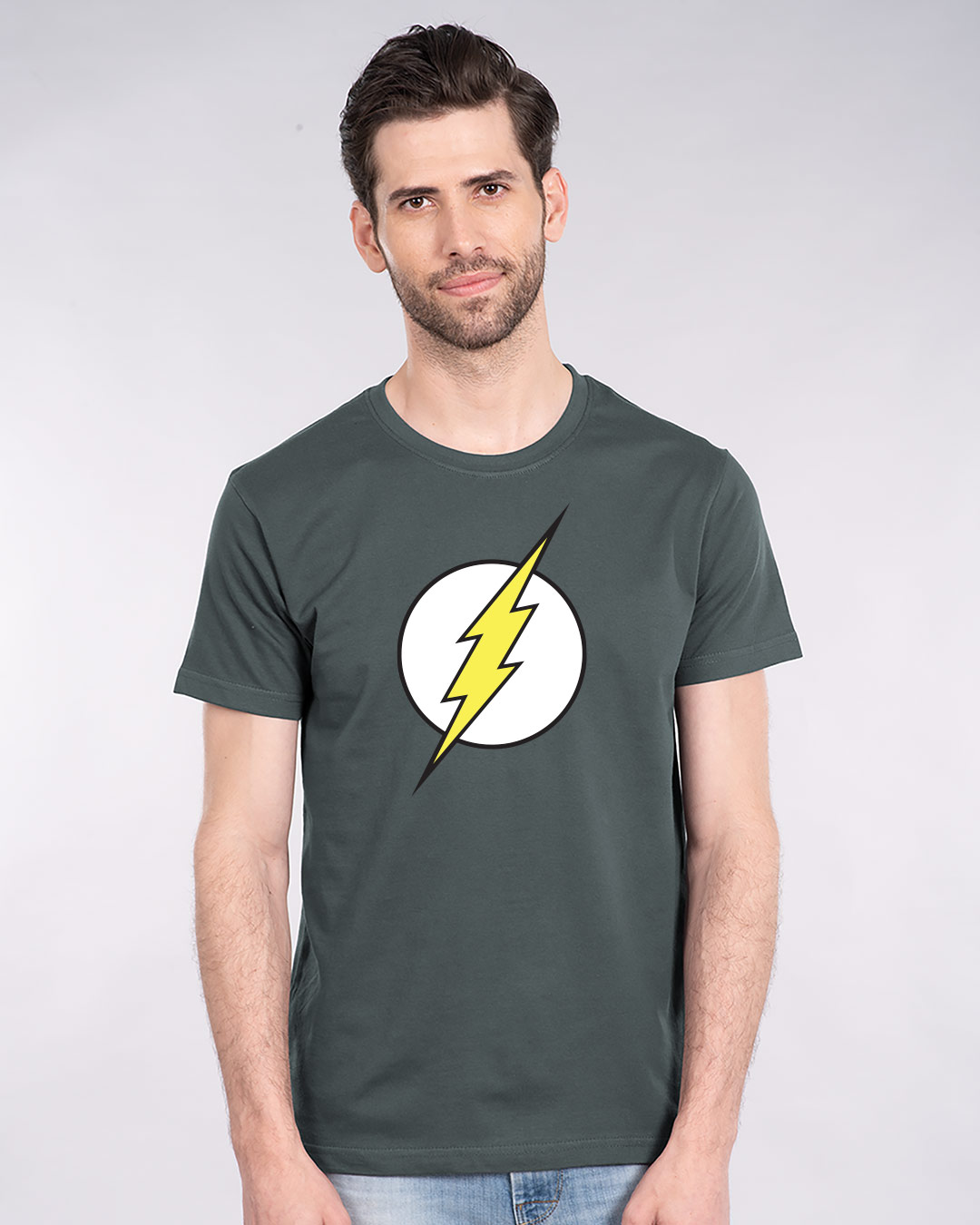 Shop Classic Flash Logo Half Sleeve T-Shirt (FL)-Back