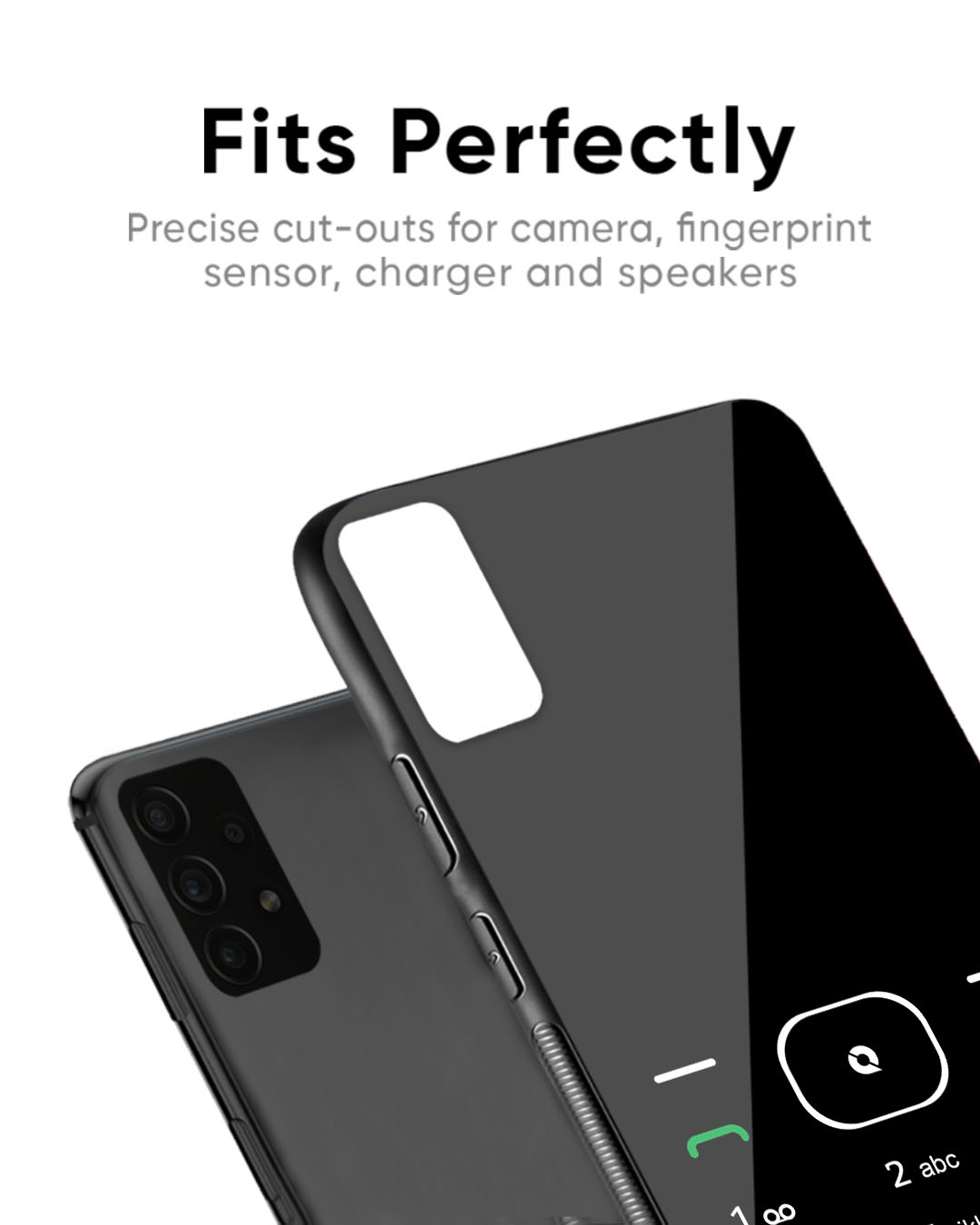 Shop Classic Keypad Pattern Premium Glass Case for OnePlus 7T (Shock Proof, Scratch Resistant)-Back