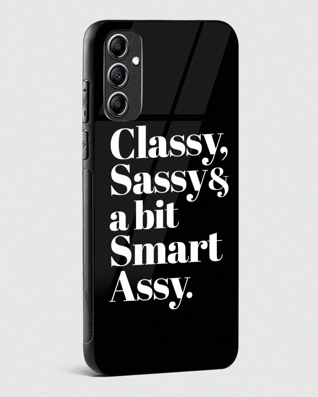 Shop Classy Sassy Premium Glass Case for Samsung Galaxy A34 5G-Back