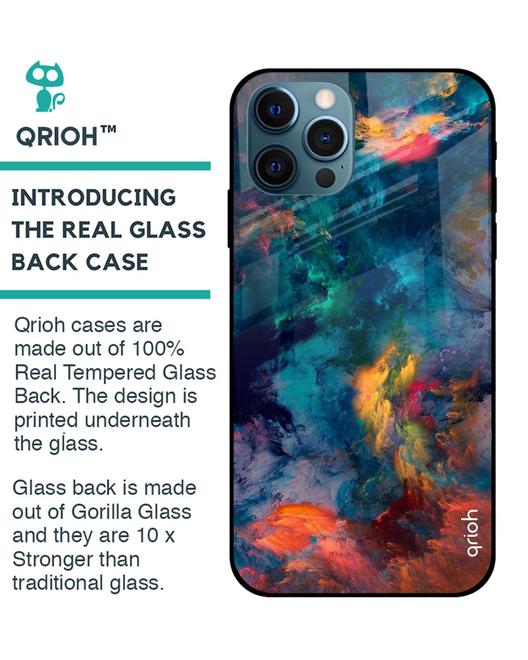 Shop Iphone 12 Pro Max Cloudburst Glass Case-Back
