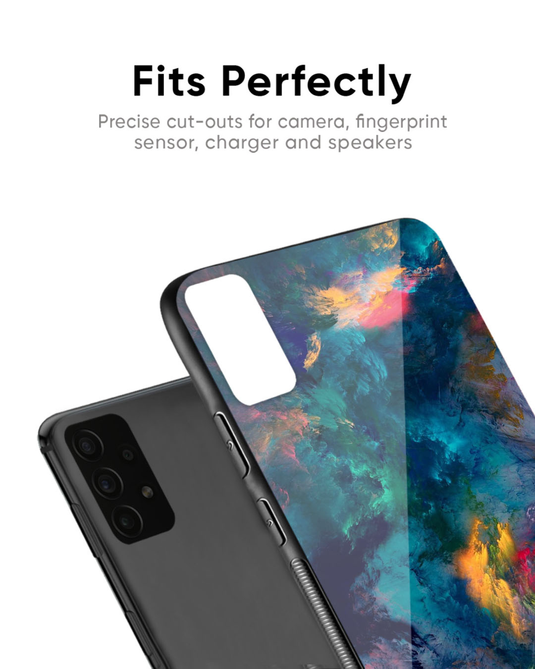 Shop Cloudburst Premium Glass Case for Realme 11 Pro+ 5G (Shock Proof, Scratch Resistant)-Back