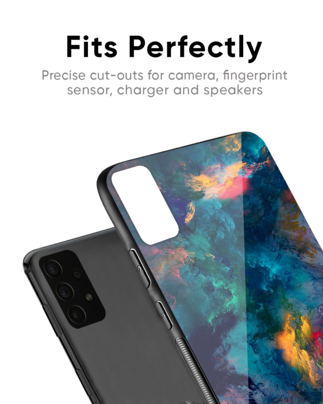 Shop Cloudburst Premium Glass Case for Vivo Y100 (Shock Proof, Scratch Resistant)-Back