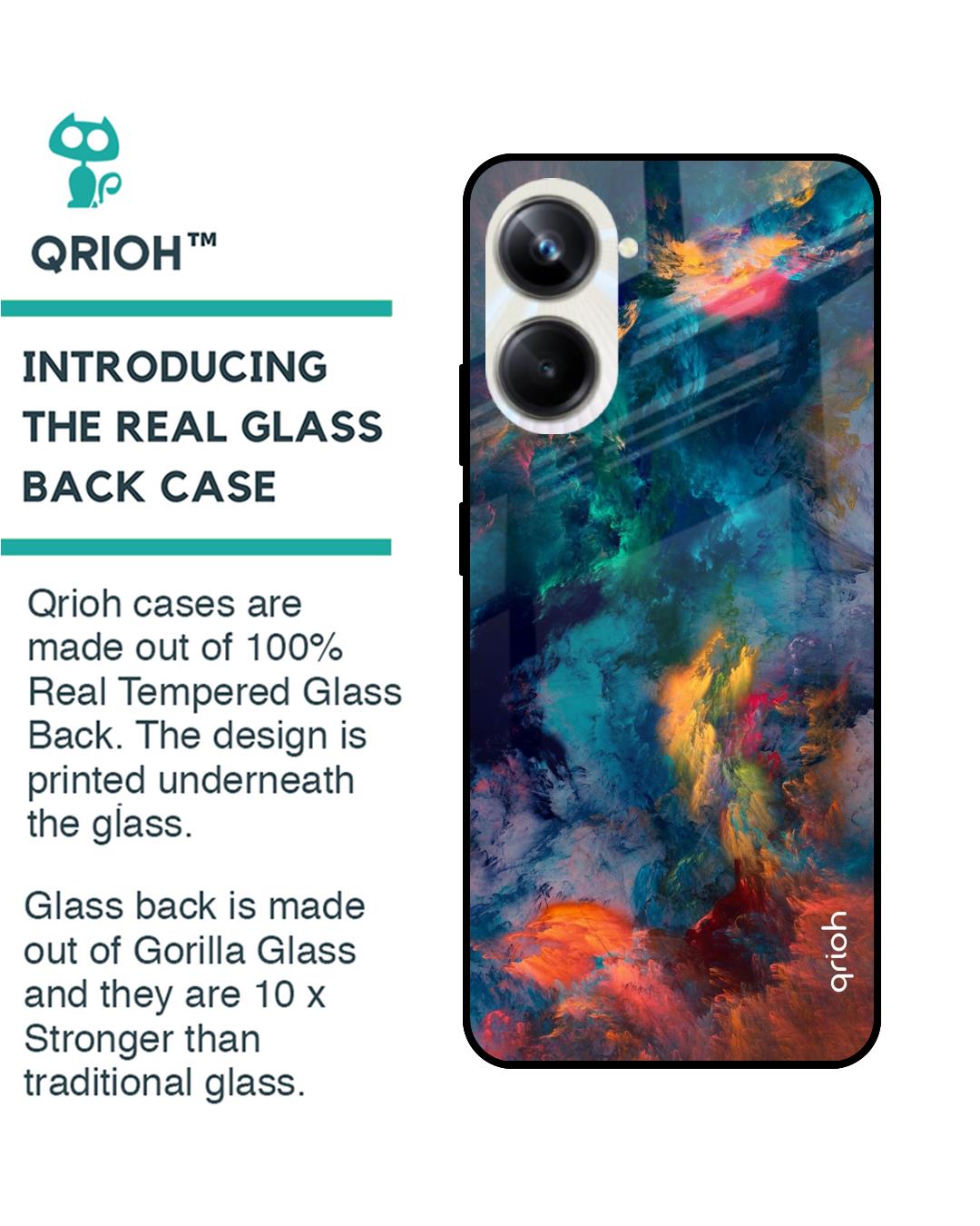 Shop Cloudburst Printed Premium Glass Case for Realme 10 Pro 5G (Shock Proof,Scratch Resistant)-Back