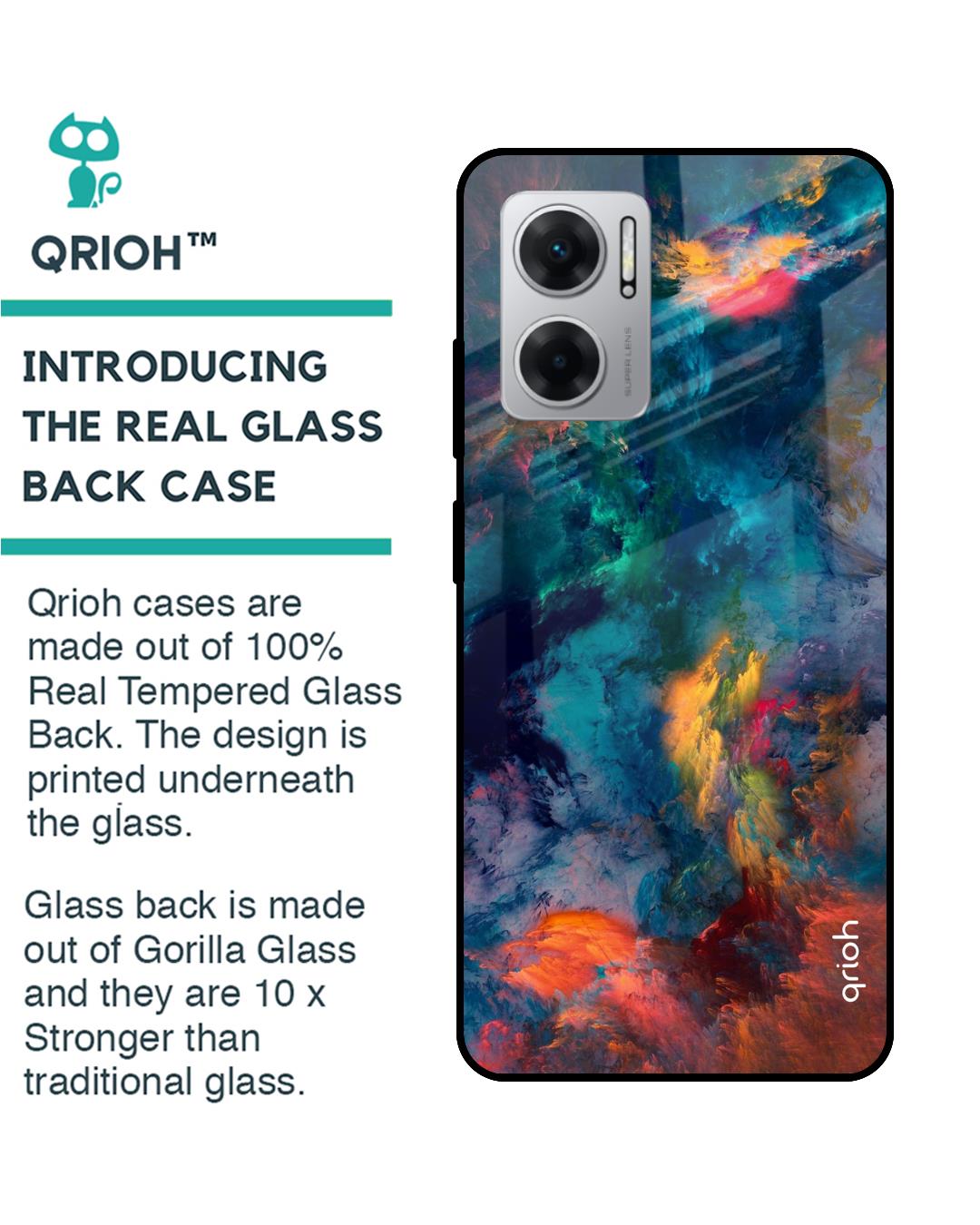 Shop Cloudburst Printed Premium Glass Case for Redmi 11 Prime 5G (Shock Proof,Scratch Resistant)-Back