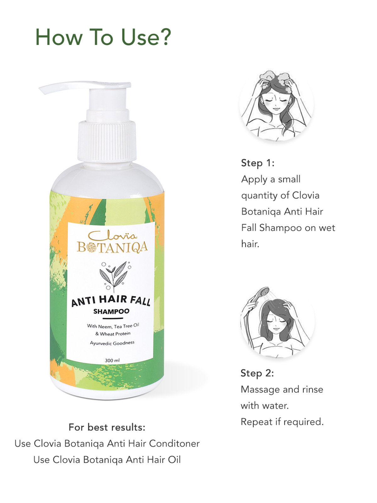 Shop Botaniqa Anti Hairfall Shampoo With Ayurvedic Formula   Jojoba Oil, Neem, Tea Tree   300 Ml-Back