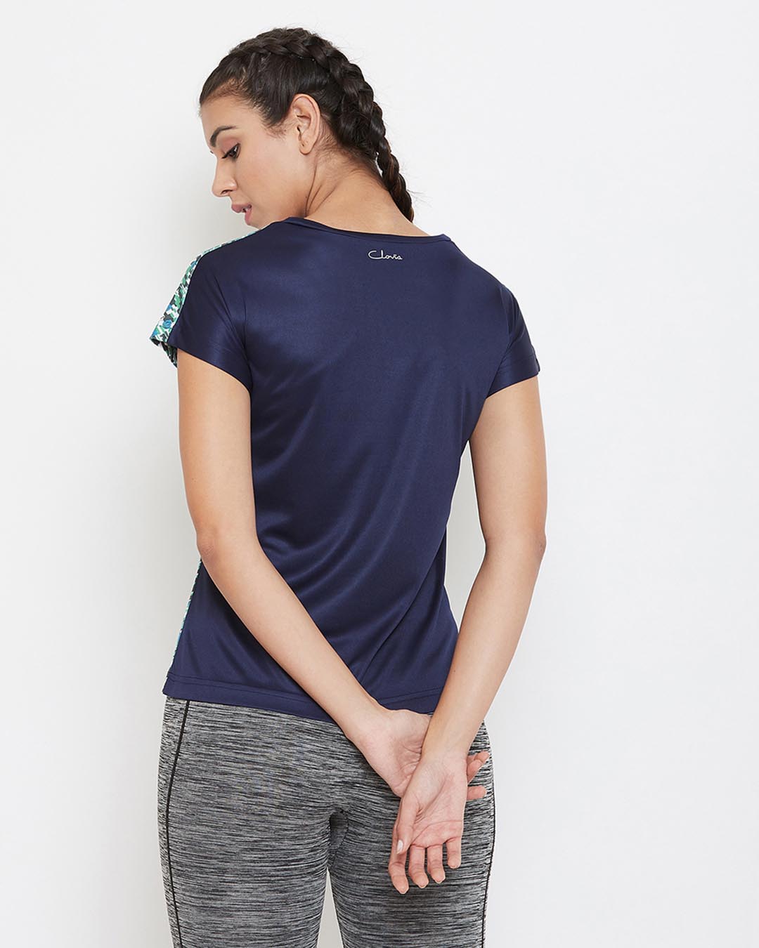 Shop Comfort Fit Active Emoji Print T Shirt In Teal-Back
