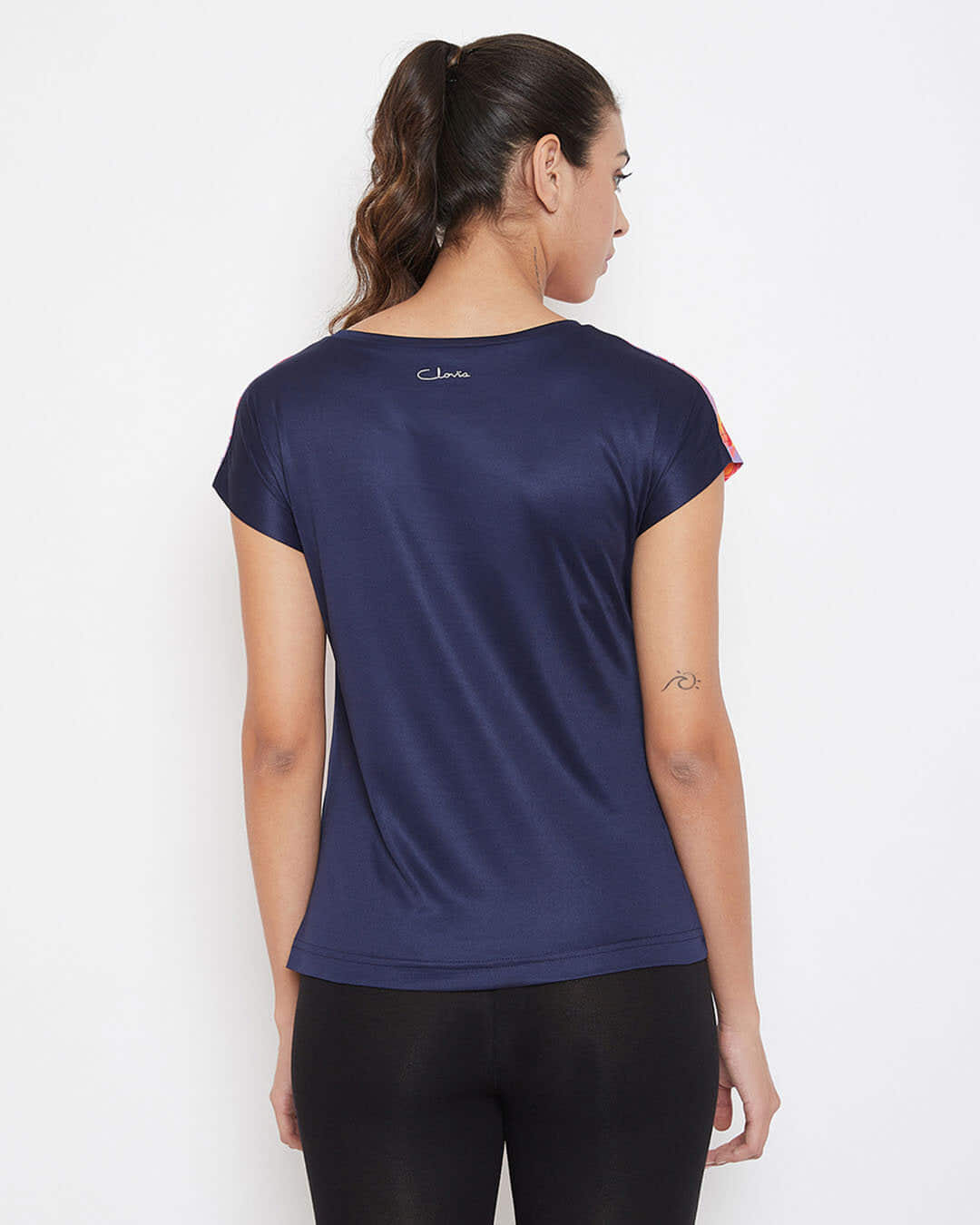 Shop Comfort Fit Active Marble Print T-Shirt In Multicolour-Back