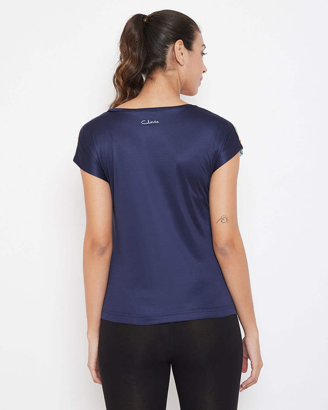 Shop Comfort Fit Active Printed T-Shirt In Rainbow Colour-Back