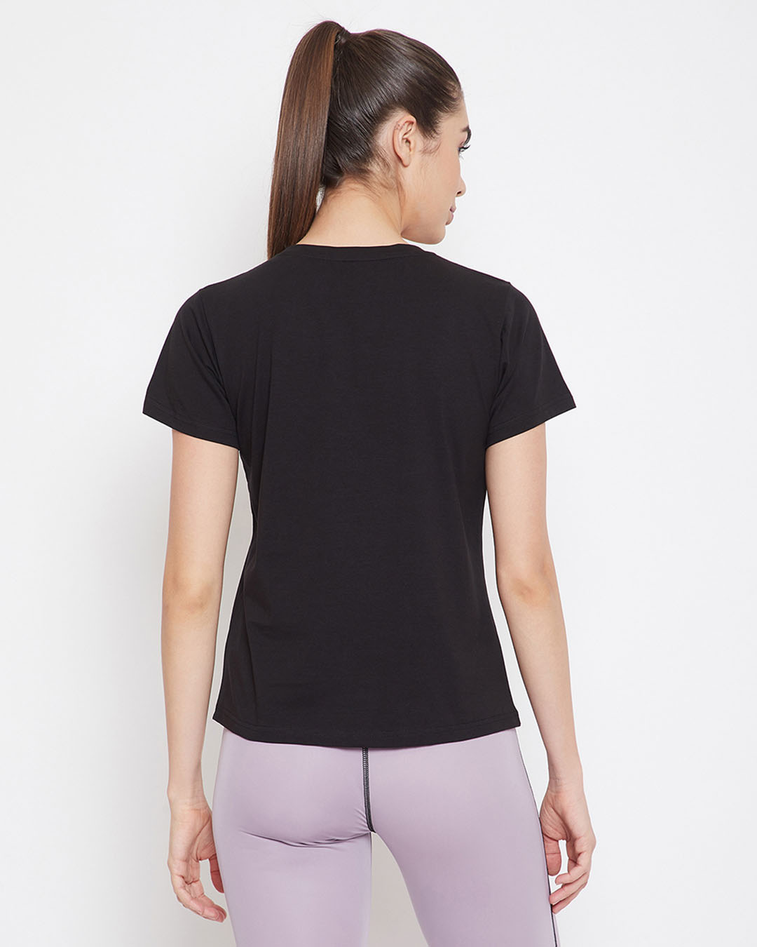 Shop Comfort Fit Active T Shirt In Black   Cotton Rich-Back