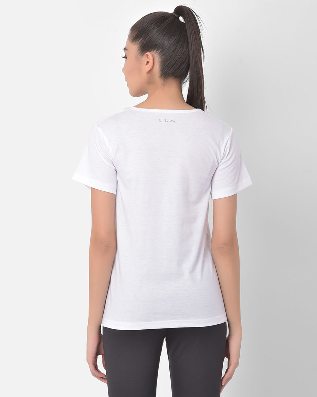 Shop Comfort Fit Active Text Print T Shirt In White-Back