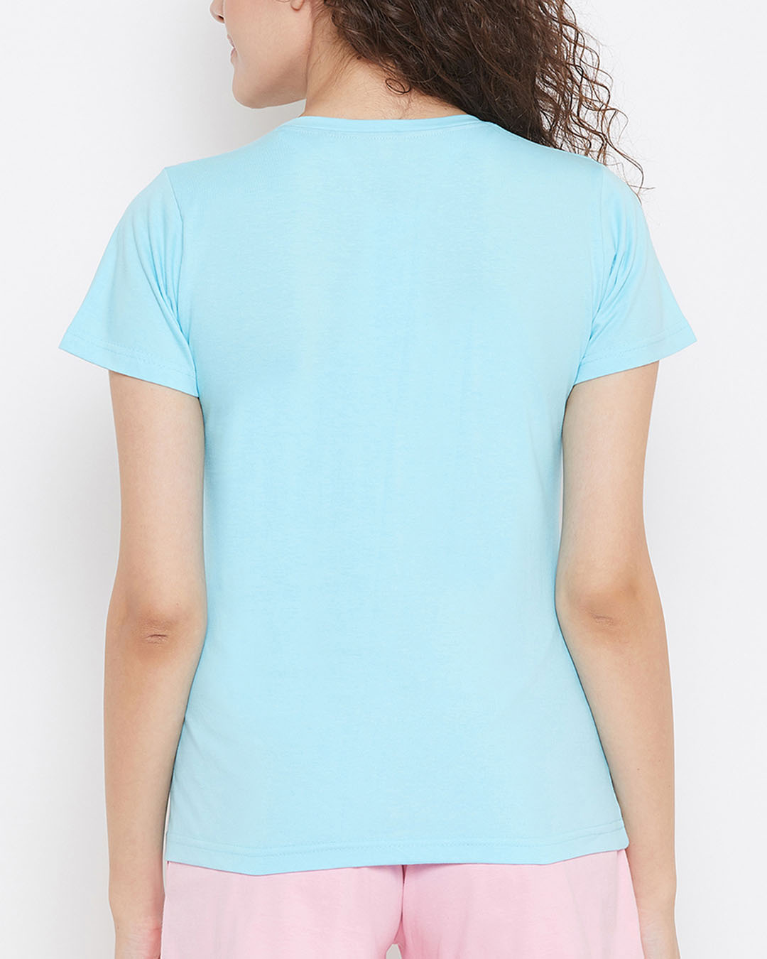 Shop Pack of 2 Cotton Print Me Pretty T-shirt - Blue & yellow-Back