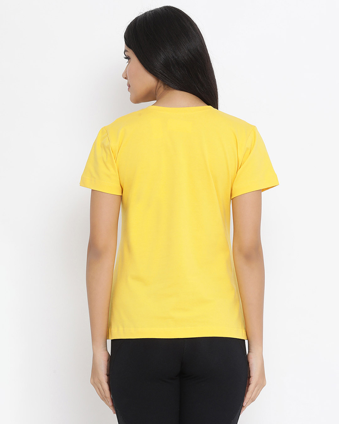 Shop Pack of 2 Cotton Print Me Pretty T-shirt - Yellow & Pink-Back
