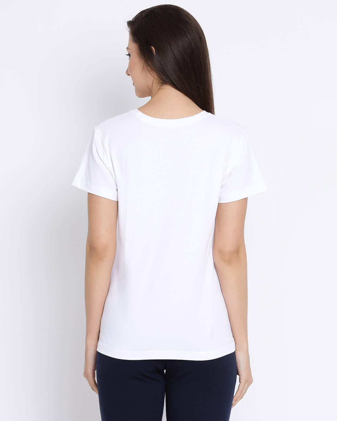 Shop Cotton Rich Chest Print T-Shirt in White-Back
