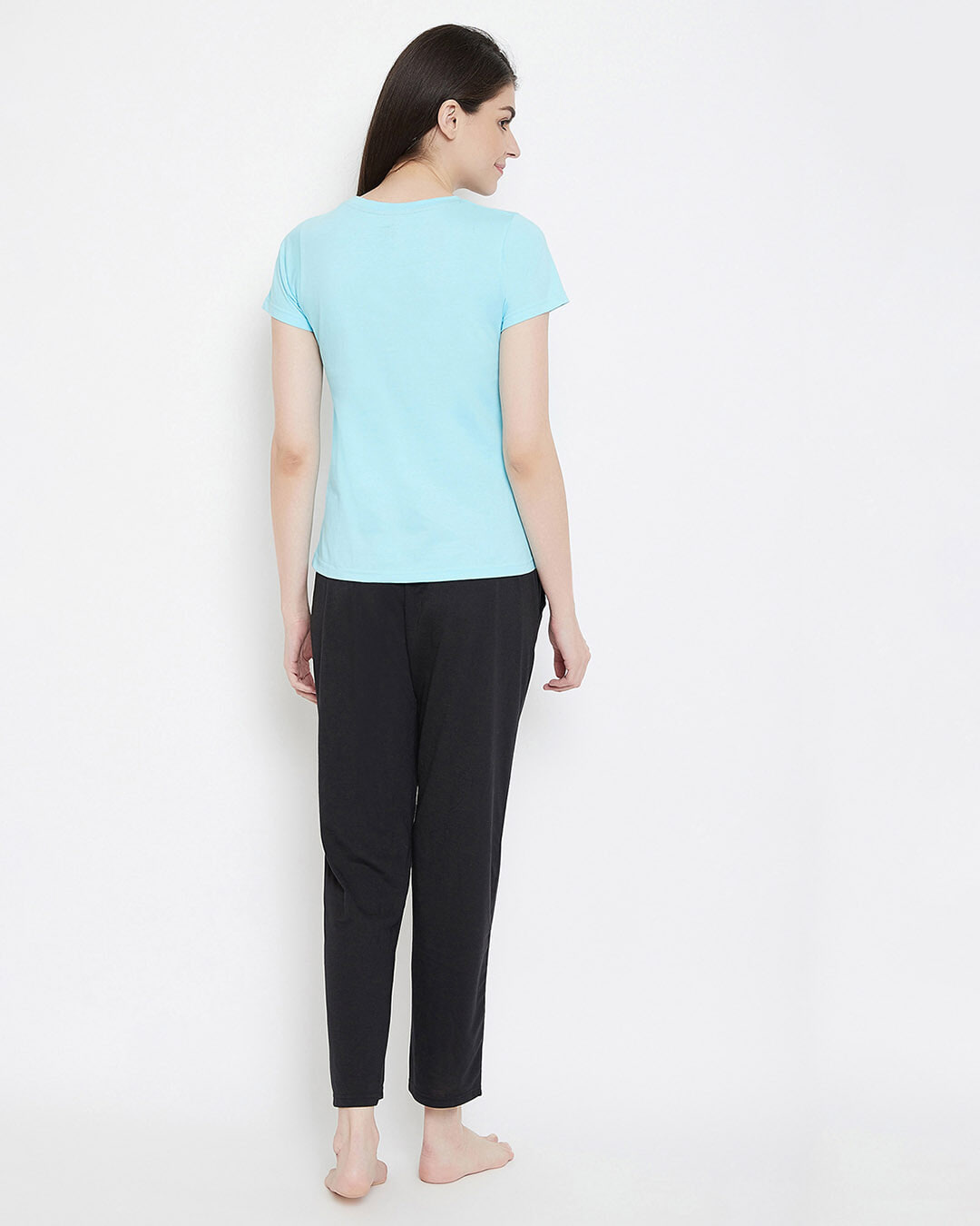 Shop Cotton Rich Printed T Shirt & Pyjama Set-Back
