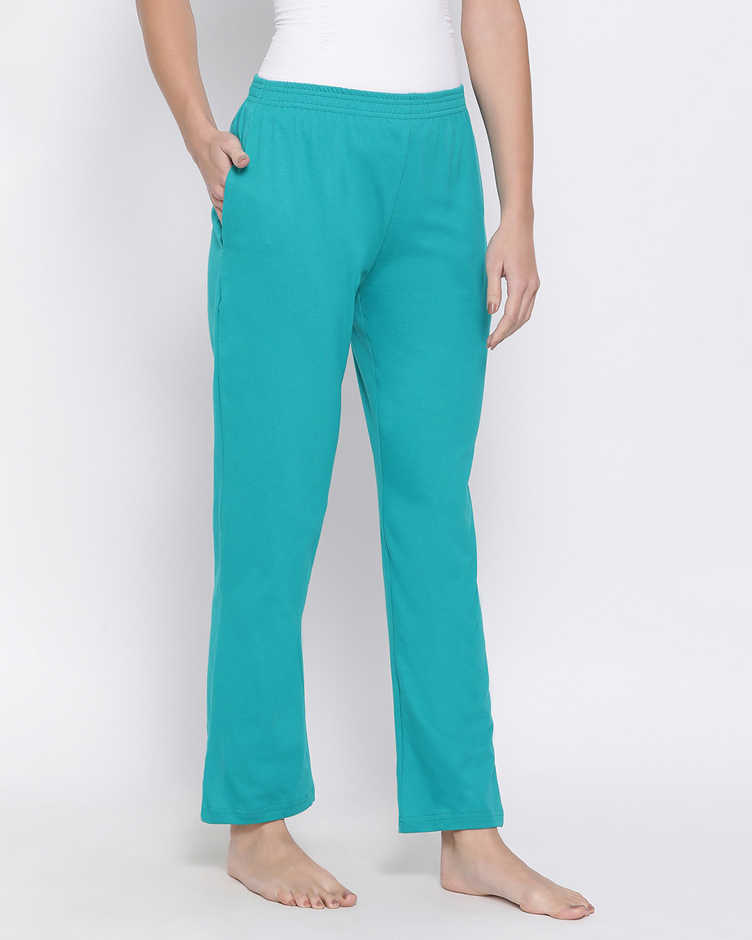 Shop Women's Sky Green Pyjamas-Back