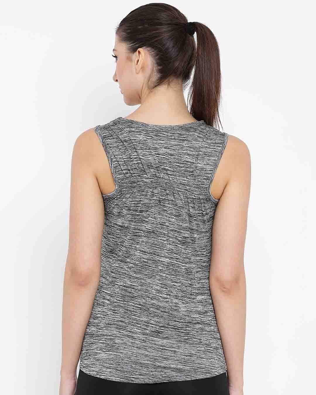 Shop Grey Gymsports Textured Activewear Tank Top-Back