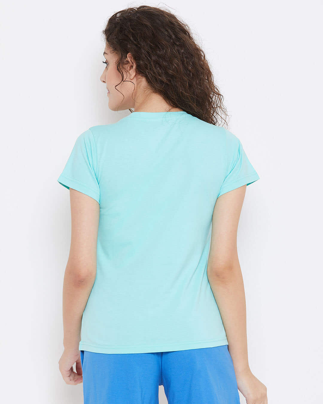 Shop Happy Is My Superpower Top In Green  Cotton Rich-Back