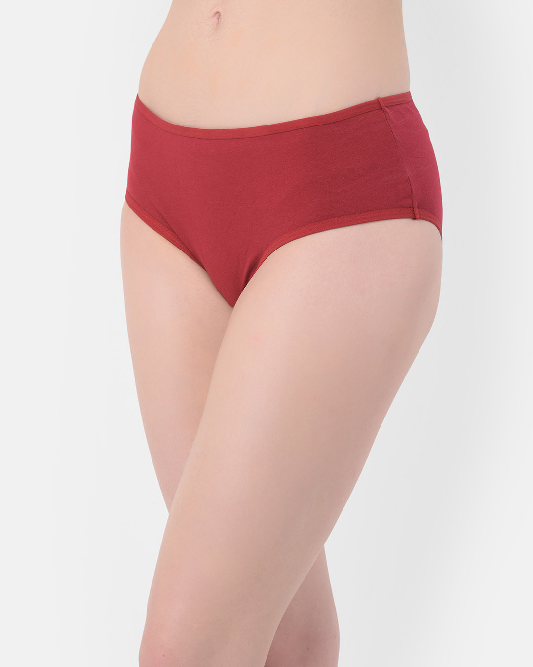 Shop Mid Waist Hipster Panty With Alligator & Heart Print Back In Maroon   Cotton-Back