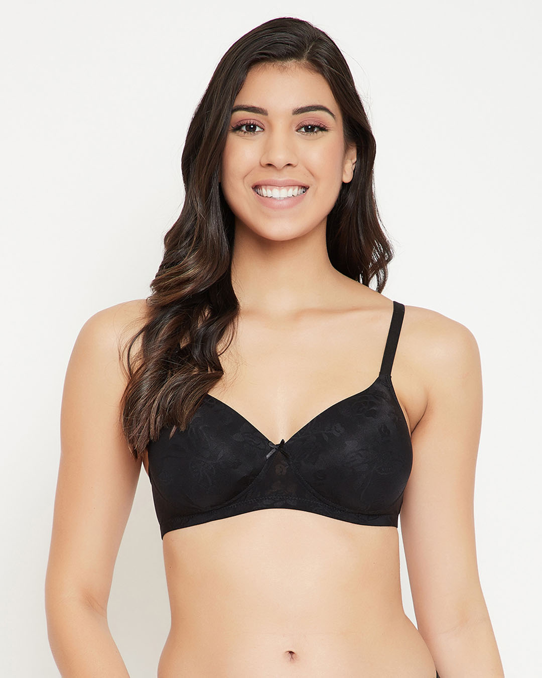 Buy Padded Non Wired Full Cup Floral Print Multiway T-Shirt Bra In Black  Online in India at Bewakoof
