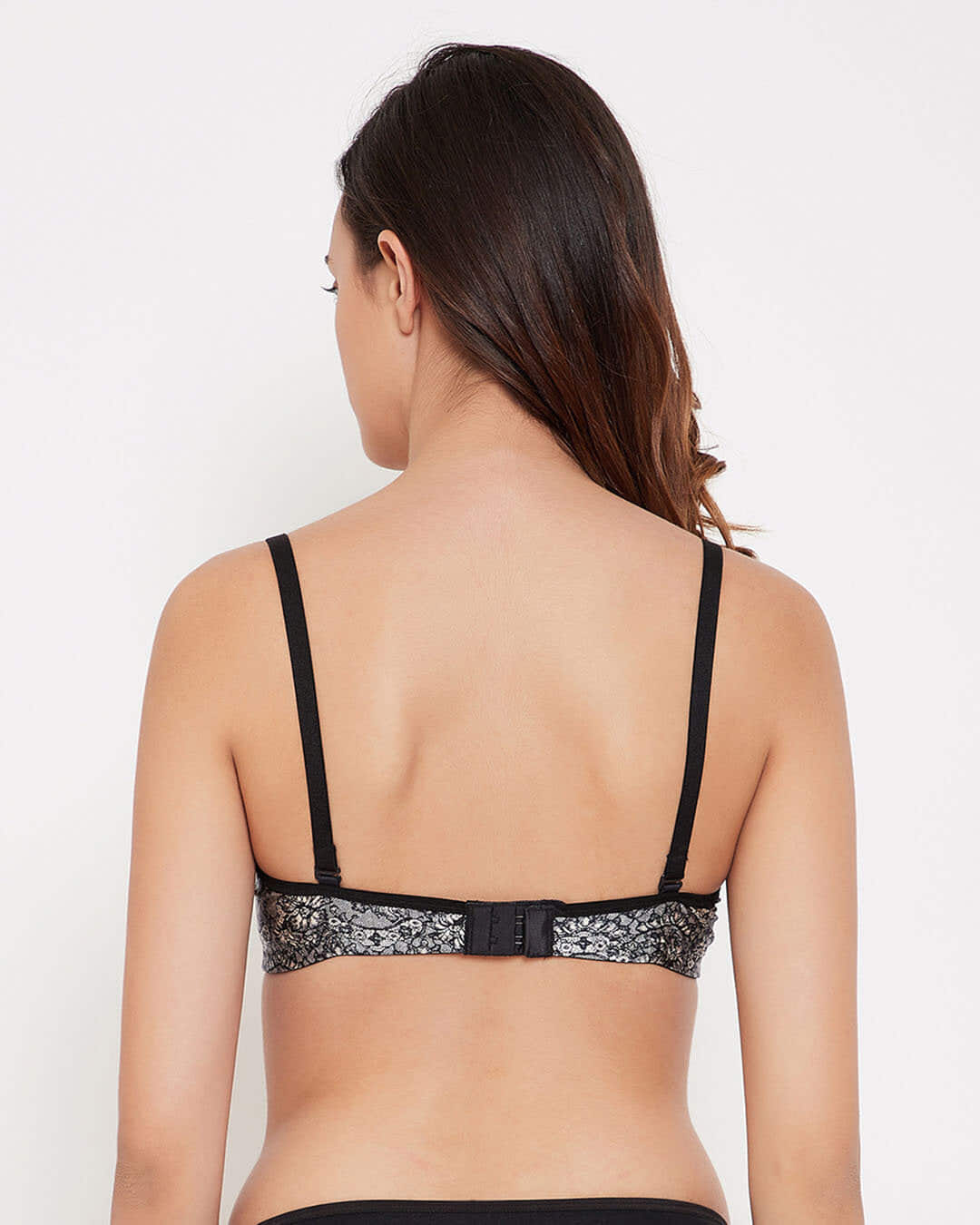 Shop Padded Non Wired Full Cup Multiway T-shirt Bra In Black-Back