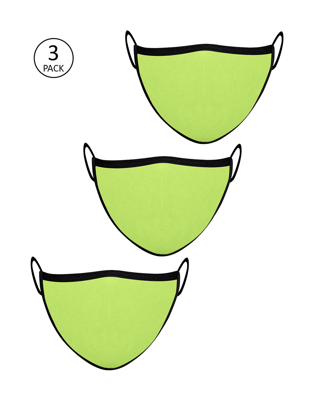 Shop Reusable 3 Ply Face Mask In Light Green-Back
