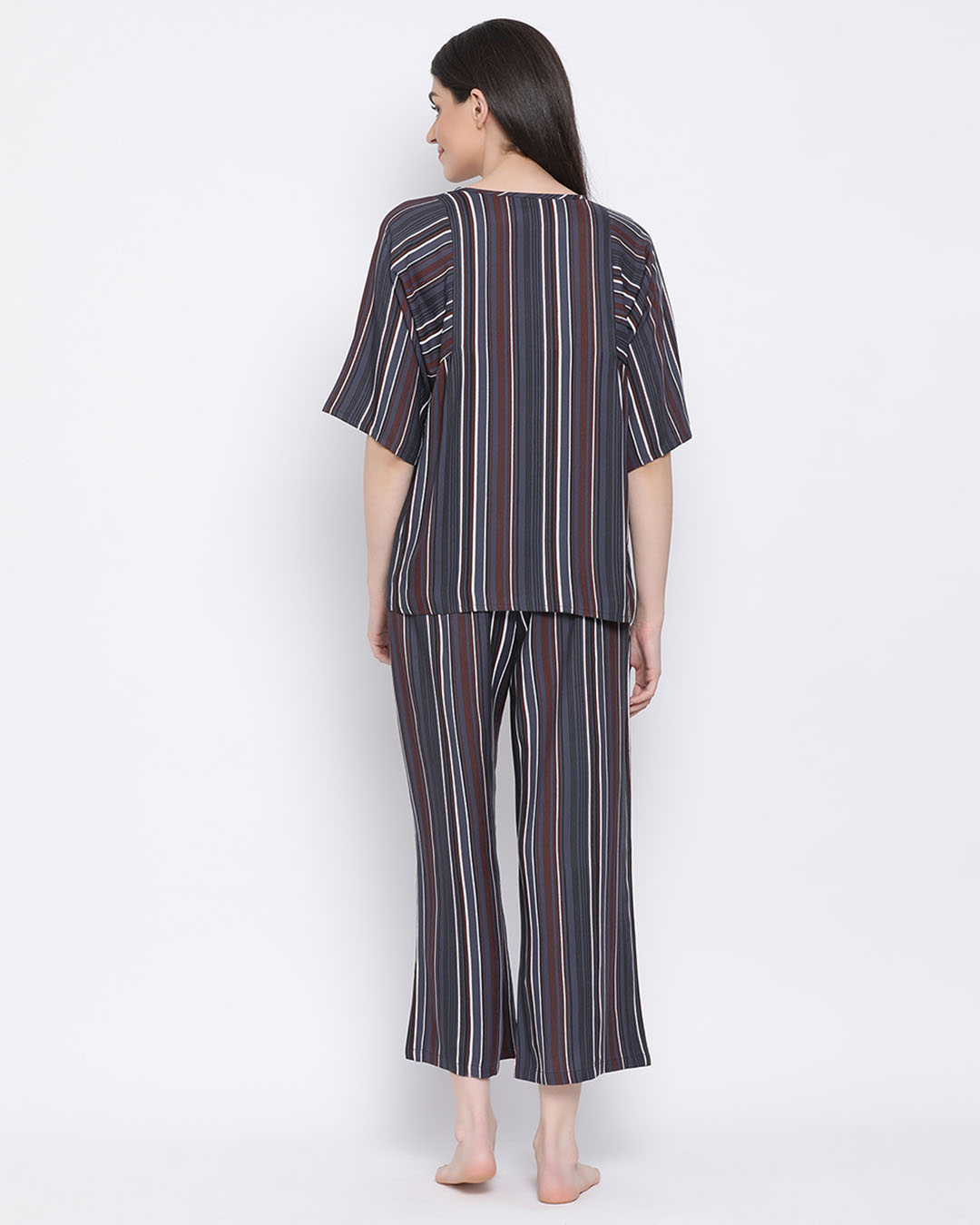 Shop Sassy Stripes Top & Pyjama Set-Back