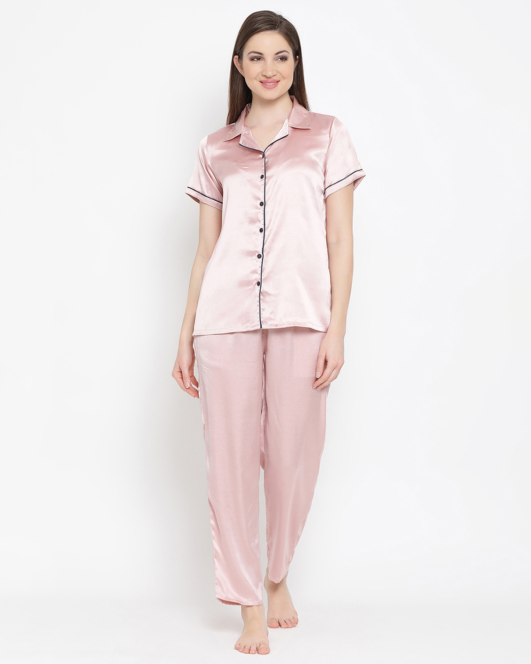 Shop Satin Shirt & Pyjama-Back