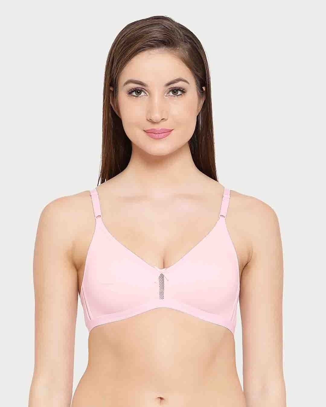 Buy Clovia Smoothie Non-Padded Non-Wired Full Coverage Bra in Baby