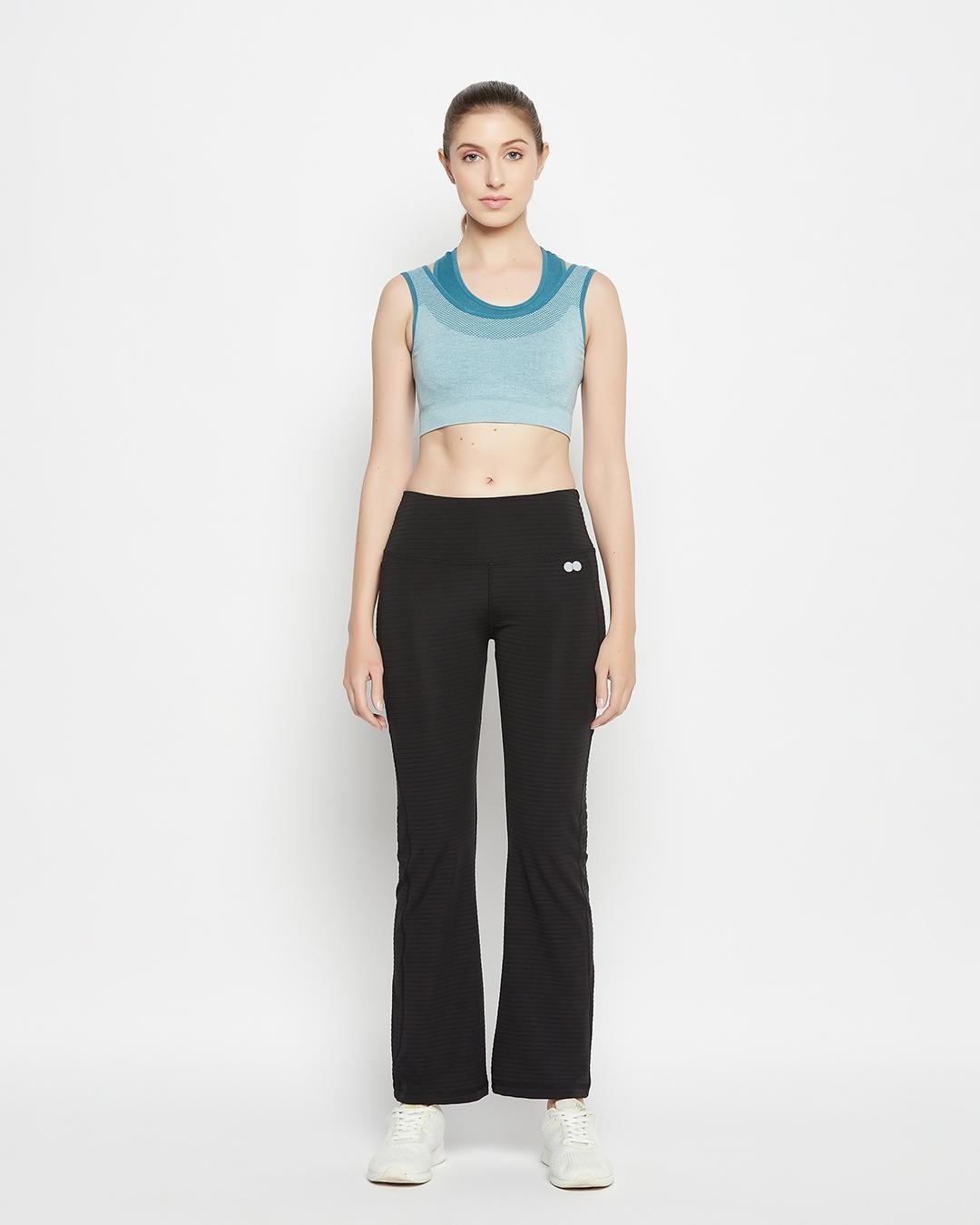 BLACK ACTIVEWEAR TRACK PANTS