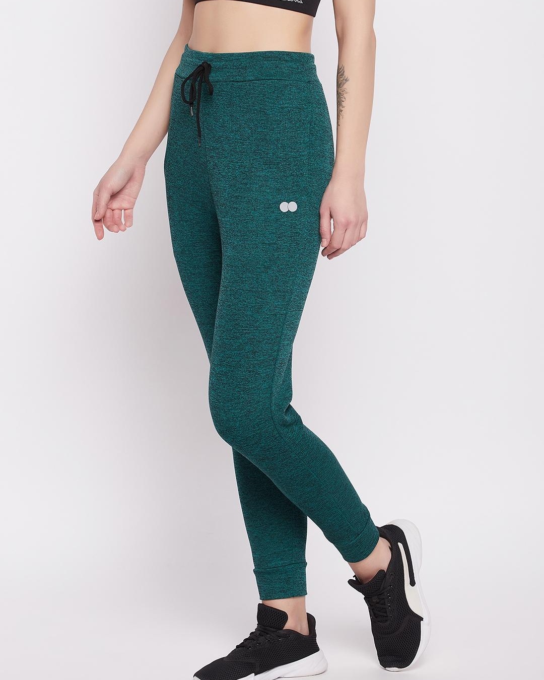 Shop Women's Green Activewear Joggers-Back