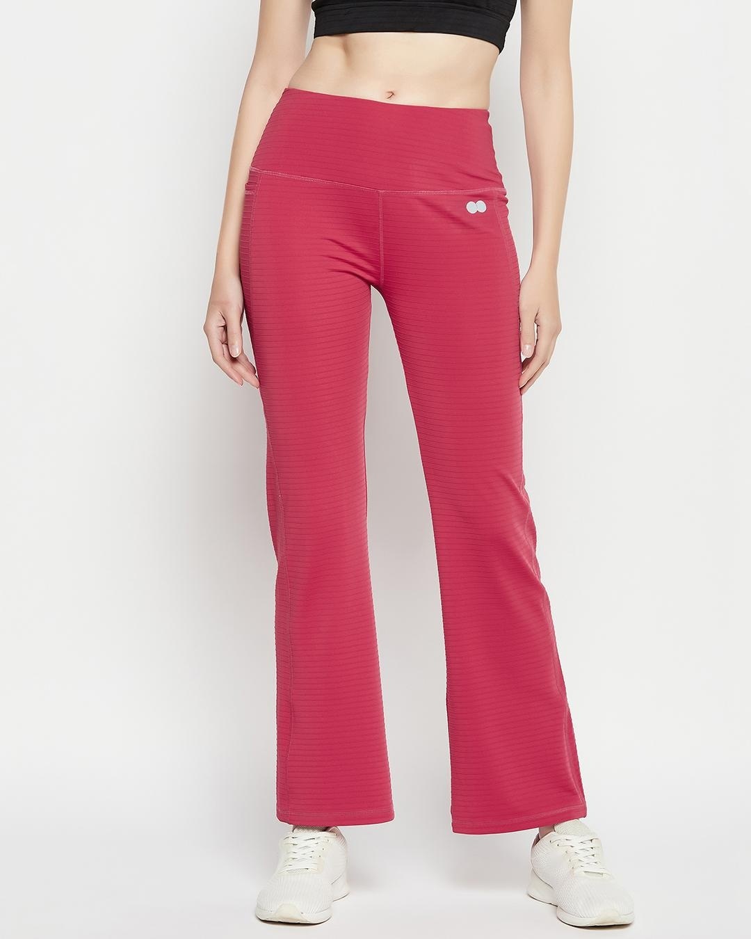 Buy Clovia Women's Maroon Activewear Track Pants Online at Bewakoof