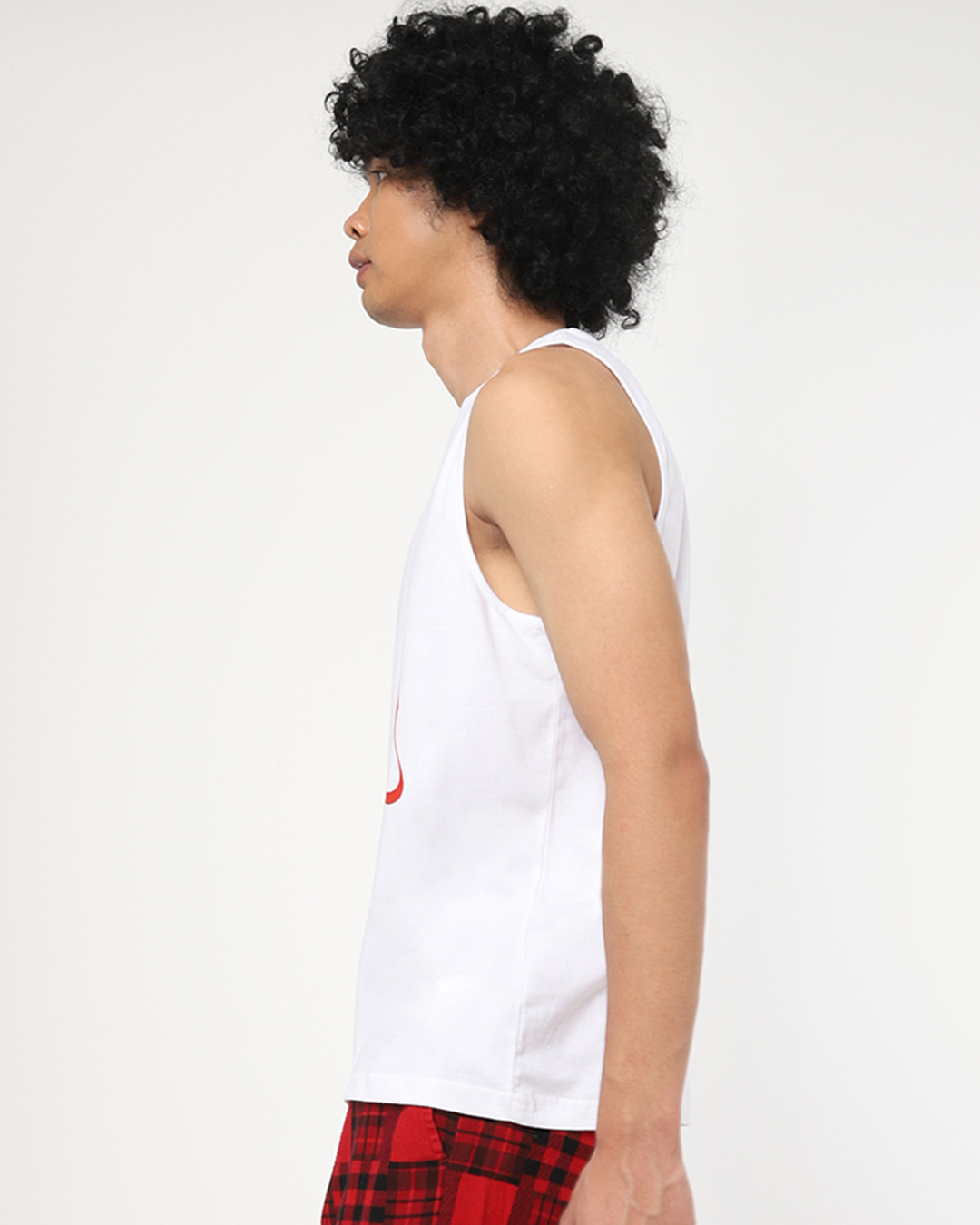Shop Men's White Coca Cola Wave Typography Vest-Back