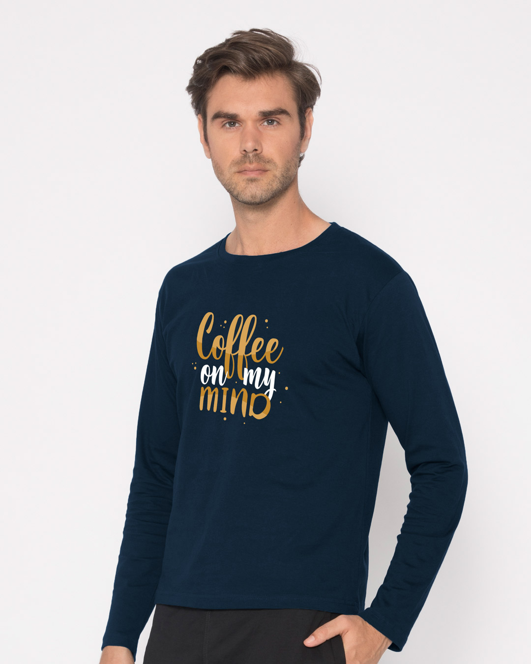 Shop Coffee On My Mind Full Sleeve T-Shirt-Back