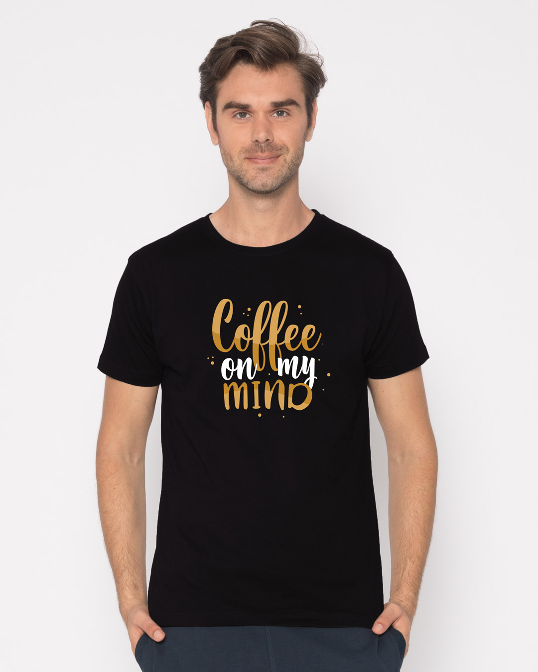 Shop Coffee On My Mind Half Sleeve T-Shirt-Back