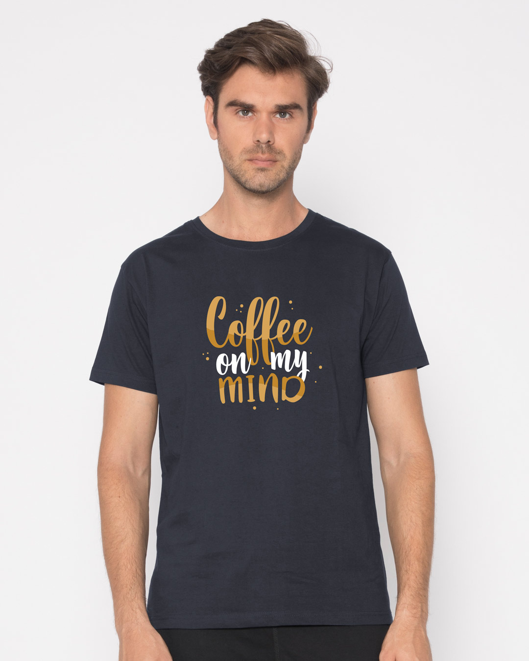 Shop Coffee On My Mind Half Sleeve T-Shirt-Back